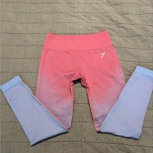 Gymshark Pink and Blue Gradient Leggings